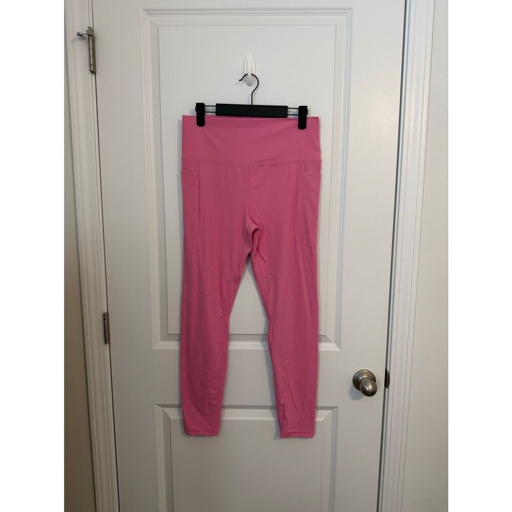 Avia Bright Pink High-Rise Performance Leggings with Side Pockets